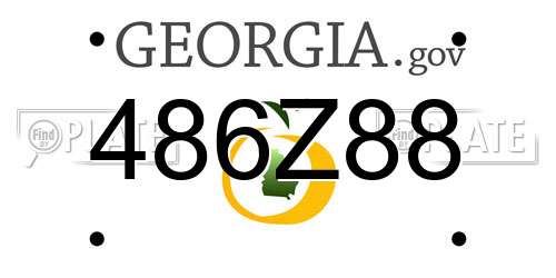 486Z88 Georgia License Plate