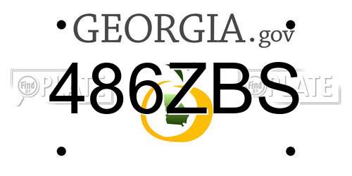 486ZBS Georgia License Plate