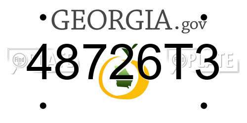 48726T3 Georgia License Plate