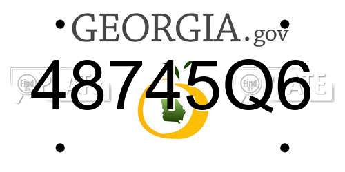 48745Q6 Georgia License Plate