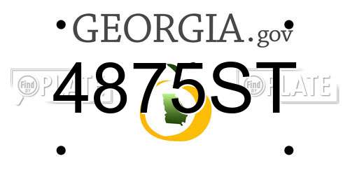 4875ST Georgia License Plate