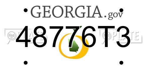 48776T3 Georgia License Plate