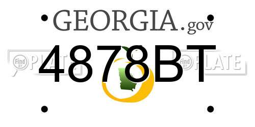 4878BT Georgia License Plate