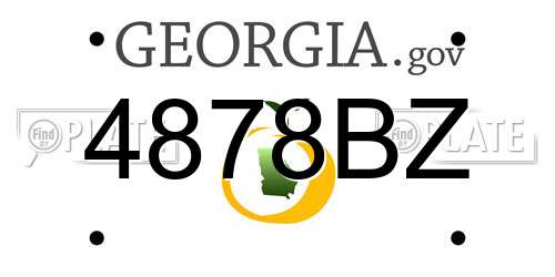 4878BZ Georgia License Plate