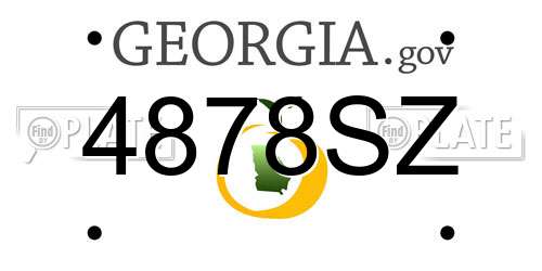 4878SZ Georgia License Plate