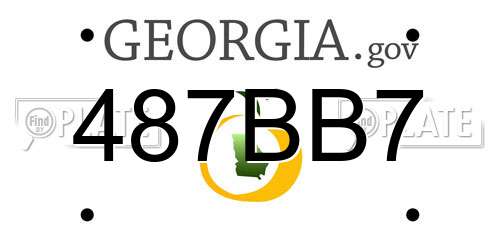487BB7 Georgia License Plate