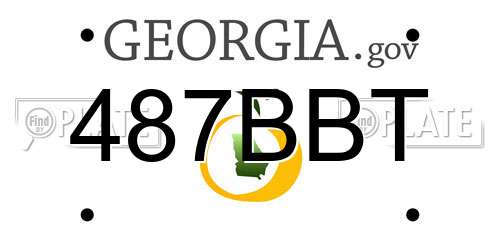 487BBT Georgia License Plate