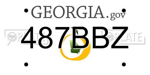 487BBZ Georgia License Plate