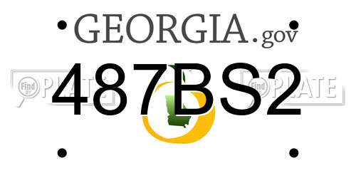 487BS2 Georgia License Plate