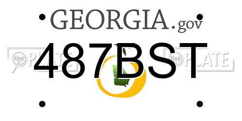 487BST Georgia License Plate
