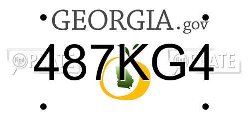 487KG4 Georgia License Plate