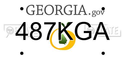487KGA Georgia License Plate