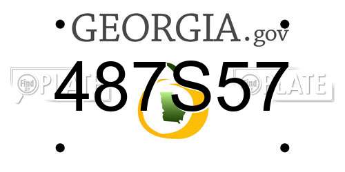 487S57 Georgia License Plate