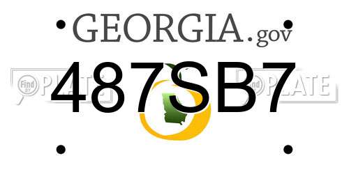 487SB7 Georgia License Plate