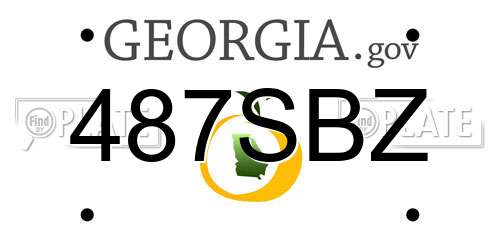 487SBZ Georgia License Plate