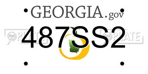 487SS2 Georgia License Plate