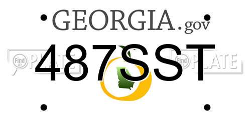 487SST Georgia License Plate