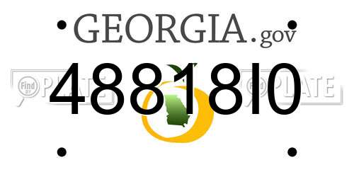 48818I0 Georgia License Plate