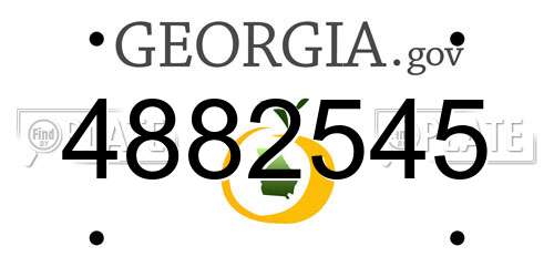 4882545 Georgia License Plate