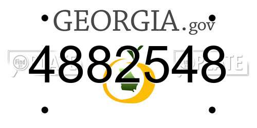 4882548 Georgia License Plate