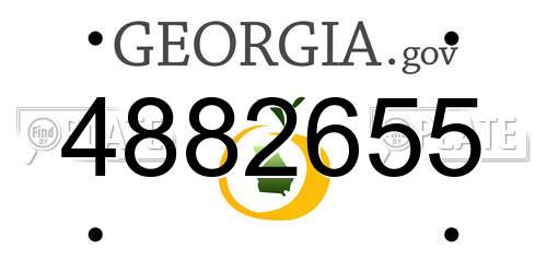 4882655 Georgia License Plate