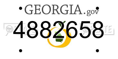 4882658 Georgia License Plate