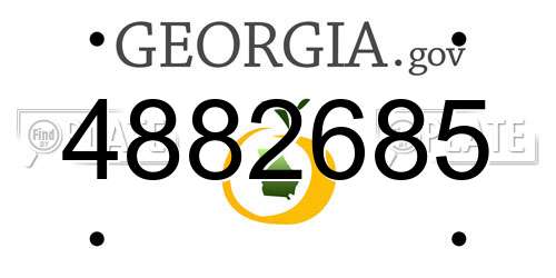 4882685 Georgia License Plate