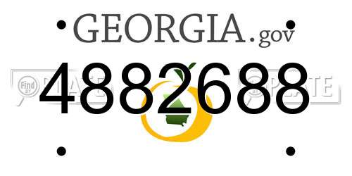 4882688 Georgia License Plate