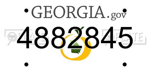 4882845 Georgia License Plate