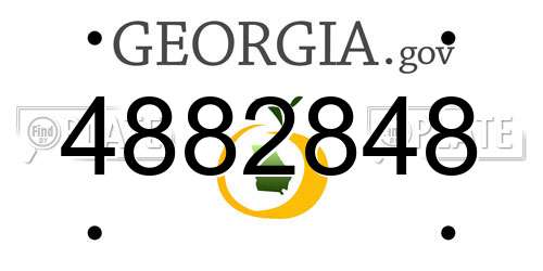 4882848 Georgia License Plate