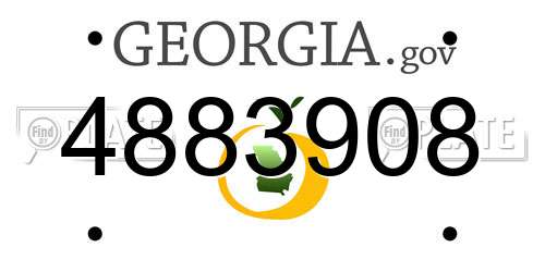 4883908 Georgia License Plate