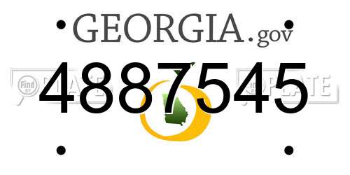 4887545 Georgia License Plate