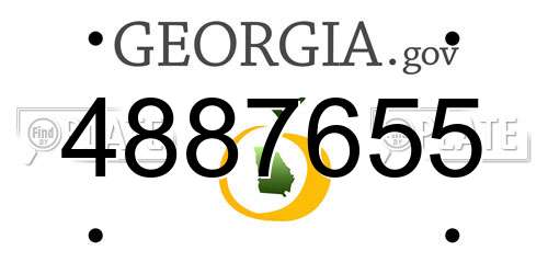 4887655 Georgia License Plate