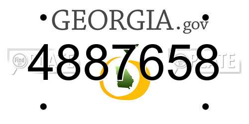 4887658 Georgia License Plate