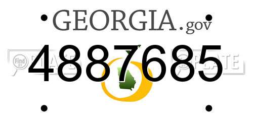 4887685 Georgia License Plate