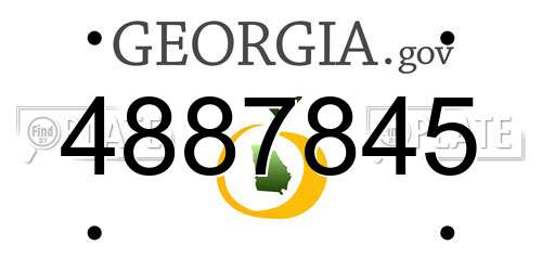4887845 Georgia License Plate