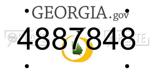 4887848 Georgia License Plate