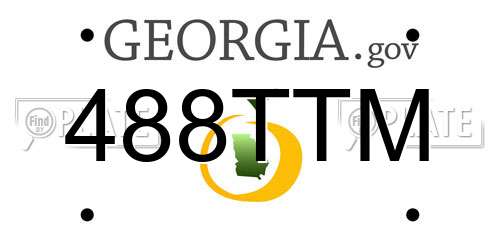 488TTM Georgia License Plate