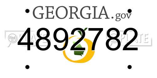 4892782 Georgia License Plate