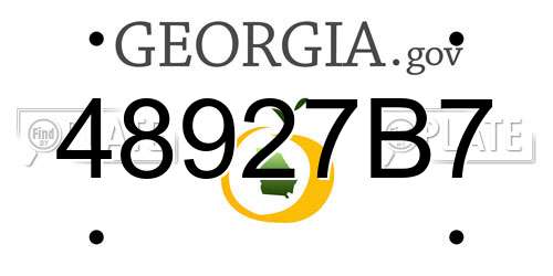 48927B7 Georgia License Plate