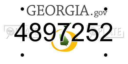 4897252 Georgia License Plate