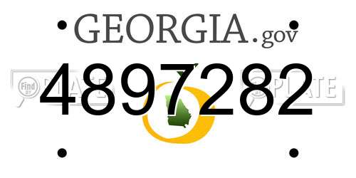4897282 Georgia License Plate