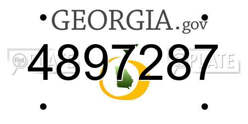 4897287 Georgia License Plate