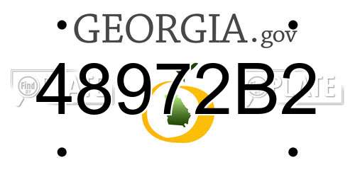 48972B2 Georgia License Plate