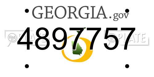 4897757 Georgia License Plate