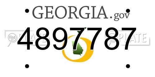 4897787 Georgia License Plate