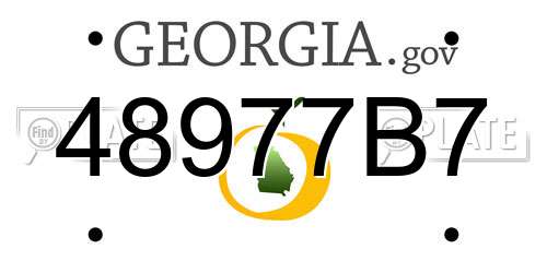 48977B7 Georgia License Plate