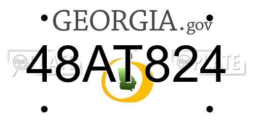 48AT824 Georgia License Plate