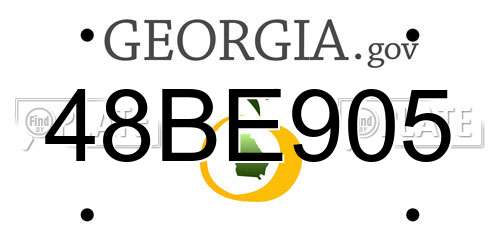 48BE905 Georgia License Plate