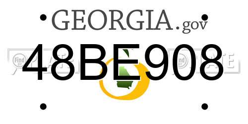 48BE908 Georgia License Plate